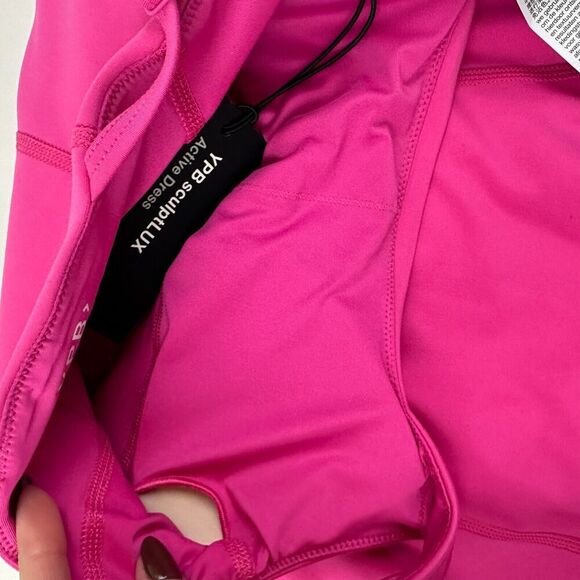NWT YPB Abercrombie Pink SculptLUX Active Mini Dress Built In Shorts Stretch XXS - Picture 12 of 16
